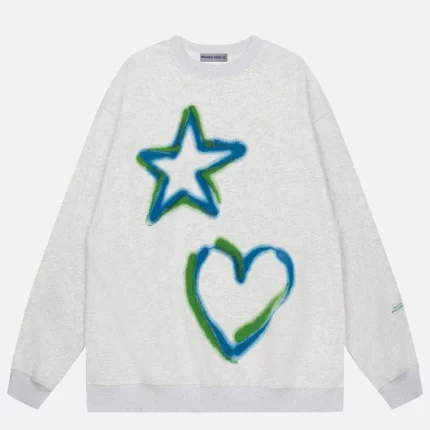 Aelfric Eden Star Heart Print Sweatshirt